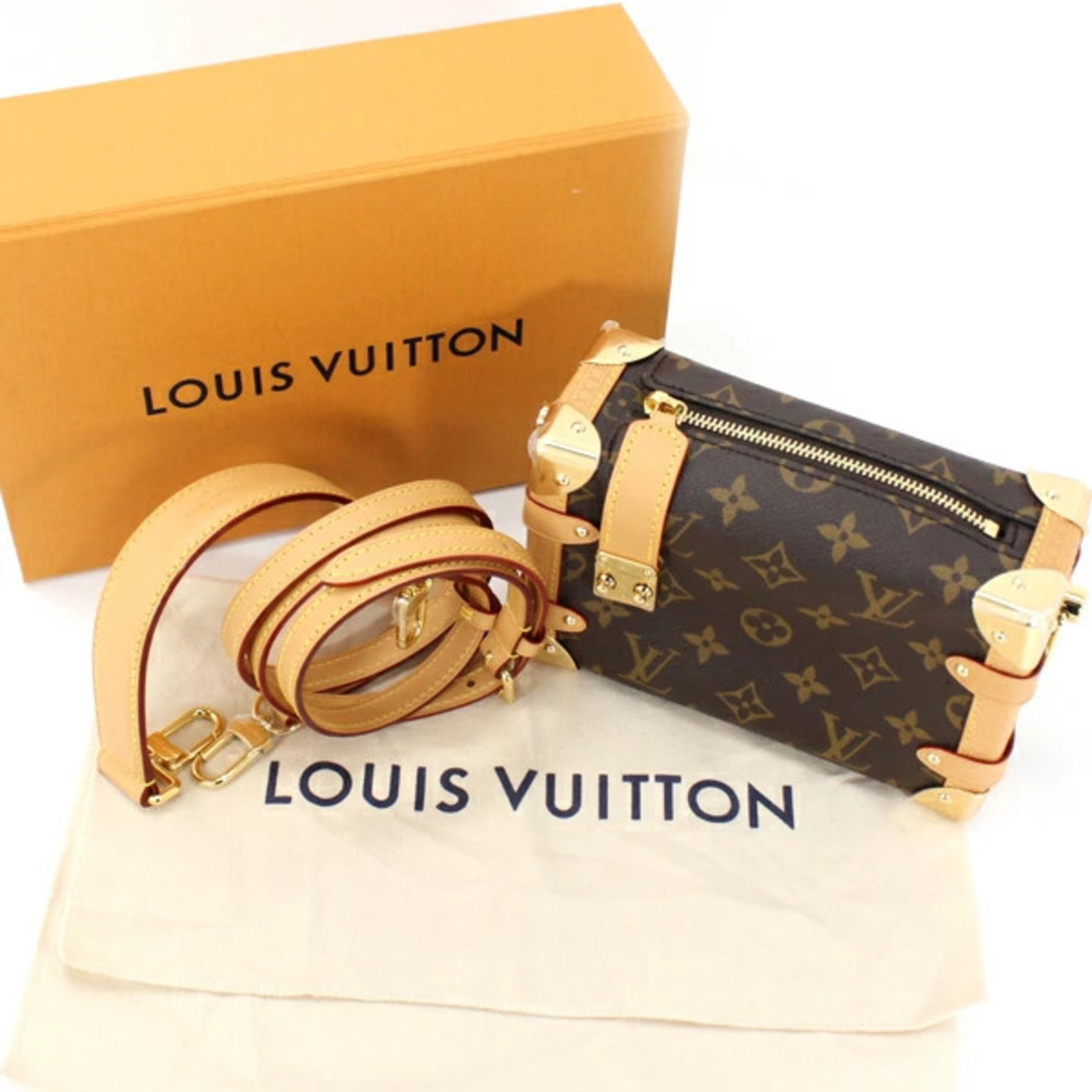 Louis Vuitton Side Trunk Monogram Shoulder Bag Brown Crossbody